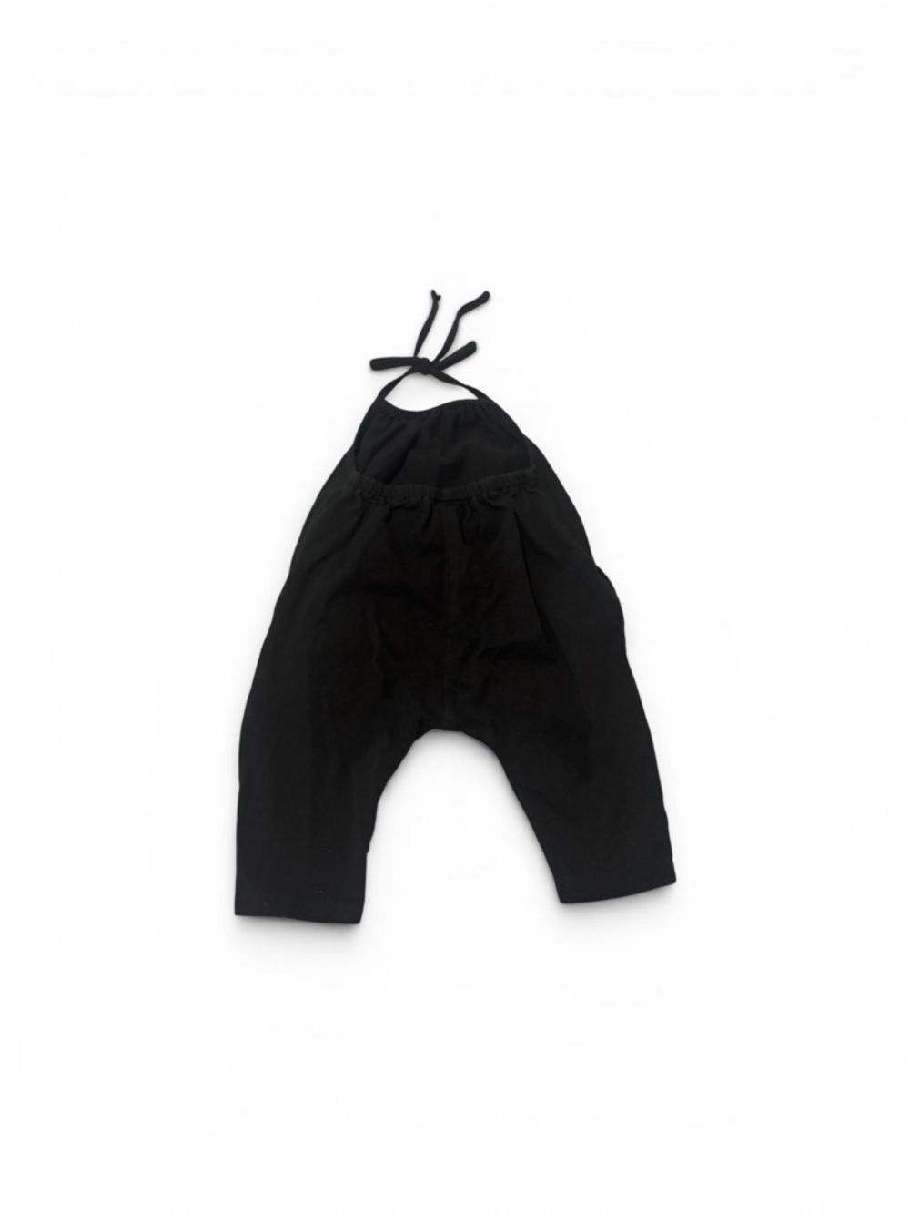 Infant 3-6 month Resortwear Black Cotton Halter Romper
